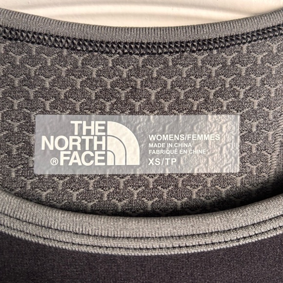 North Face Long Sleeve Compression Base Layer Shirt Women XS gray Black Athletic - Picture 6 of 7